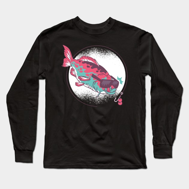 Catfishing Graphic Tee Long Sleeve T-Shirt by vexeltees